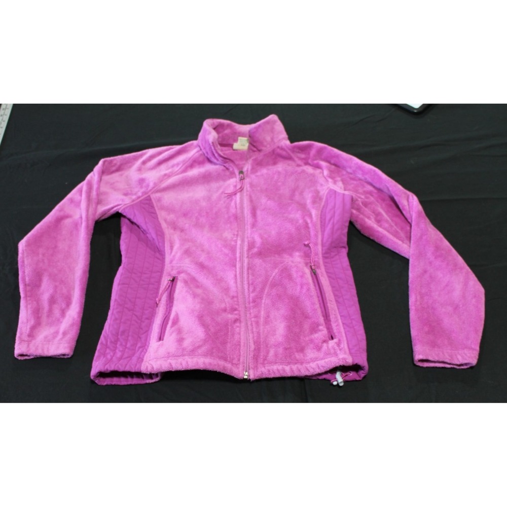LL Bean Women M Polartec Fleece Jacket Full Zip Pink 293854 Outdoor Hiking